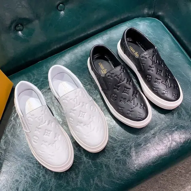 Louis Vuitton Run Away Monogram White Slip-On Lifestyle Sneakers 4