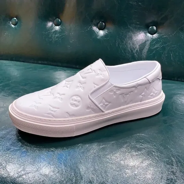 Louis Vuitton Run Away Monogram White Slip-On Lifestyle Sneakers 5