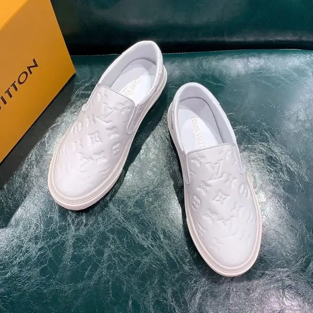 Louis Vuitton Run Away Monogram White Slip-On Lifestyle Sneakers 6