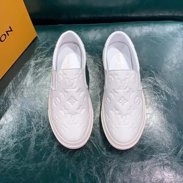 Louis Vuitton Run Away Monogram White Slip-On Lifestyle Sneakers 7