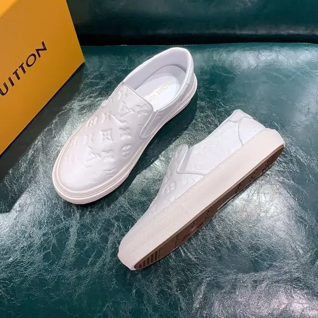 Louis Vuitton Run Away Monogram White Slip-On Lifestyle Sneakers 8