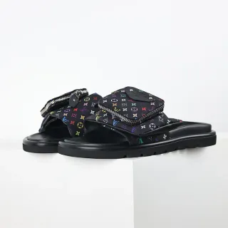 Louis Vuitton Run Away Multicolor Monogram Zip Pouch Slippers