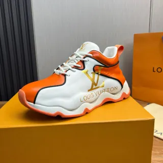 Louis Vuitton Run Away Orange and White سكينرز سميكة