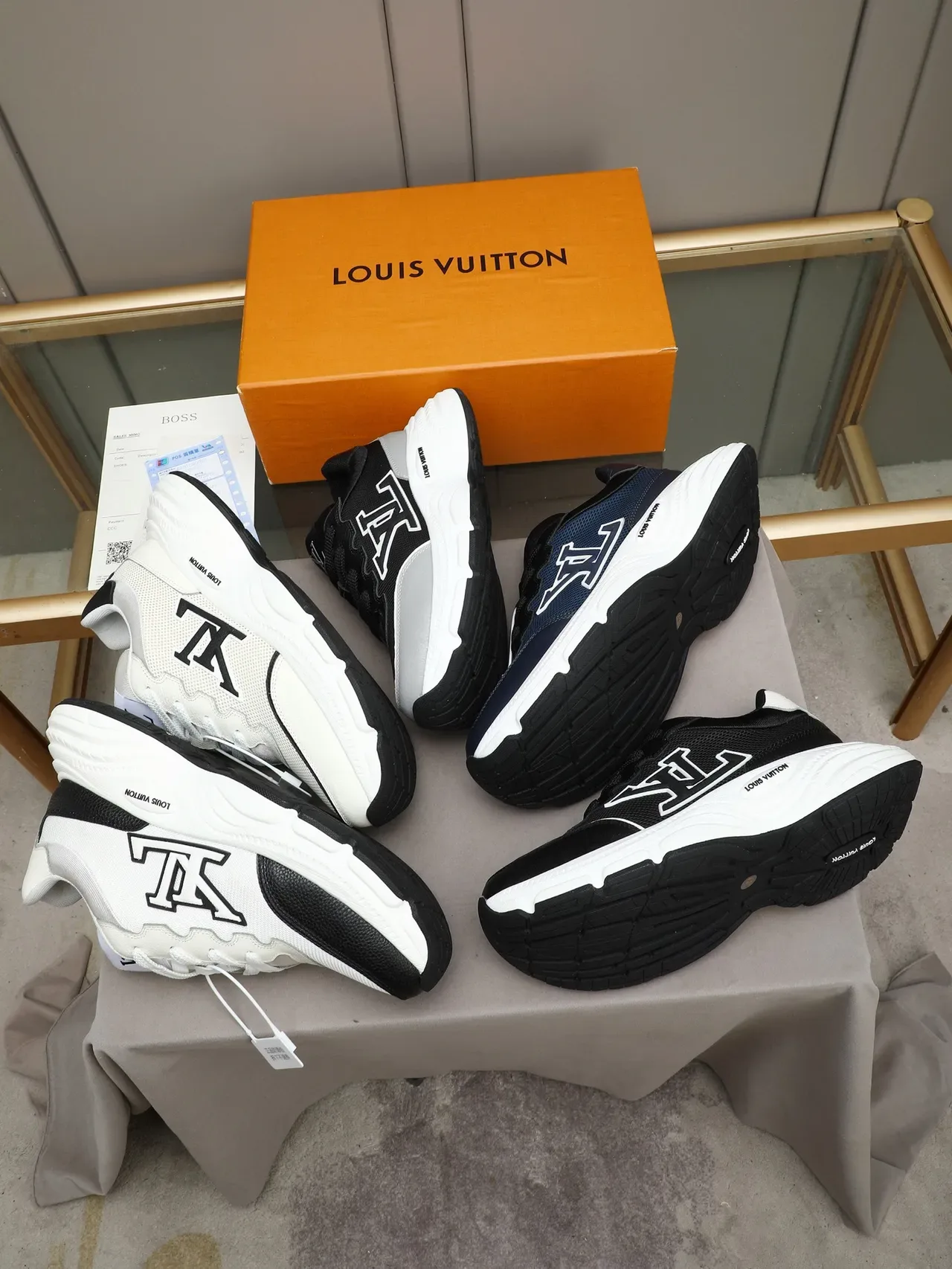 Louis Vuitton Run Away White and Black Chunky Sneakers 2