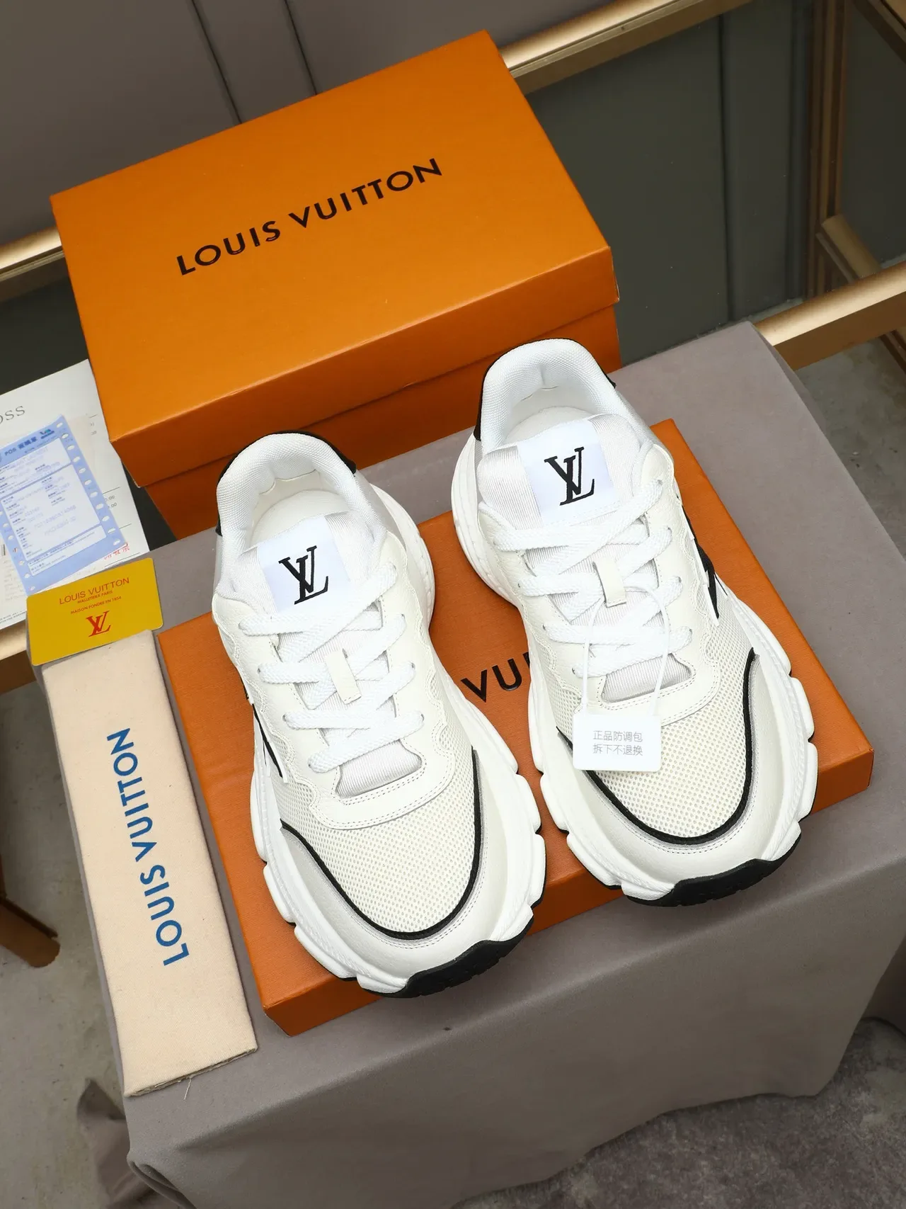 Louis Vuitton Run Away White and Black Chunky Sneakers 3