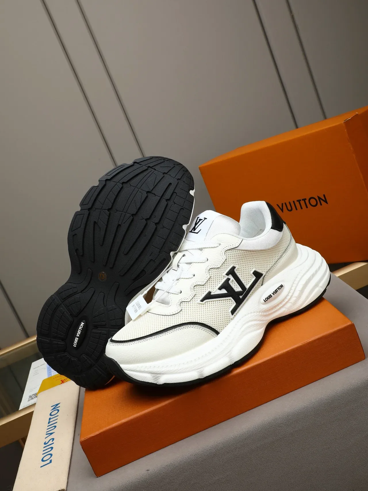 Louis Vuitton Run Away White and Black Chunky Sneakers 5