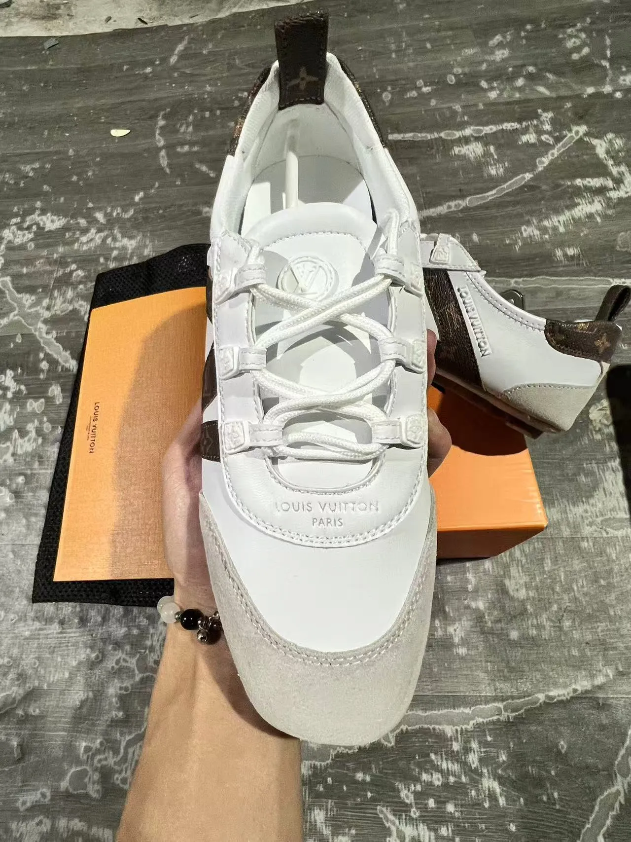 Louis Vuitton Run Away White and Brown Monogram Lifestyle Sneakers 3