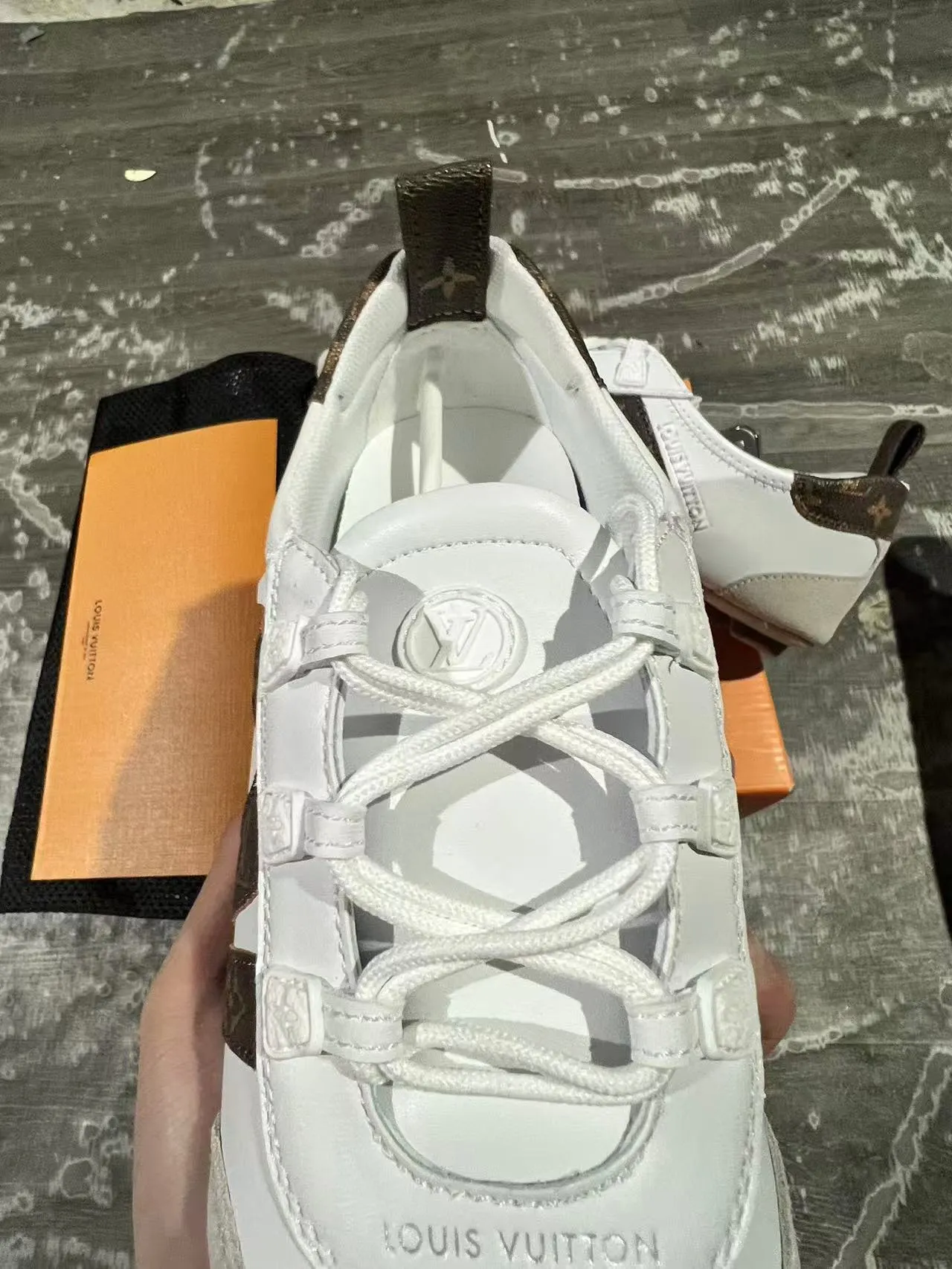Louis Vuitton Run Away White and Brown Monogram Lifestyle Sneakers 4