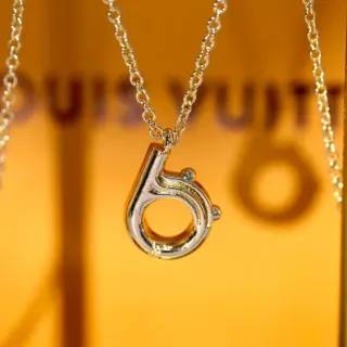 Louis Vuitton Sculptural Lowercase B Pendant Necklace
