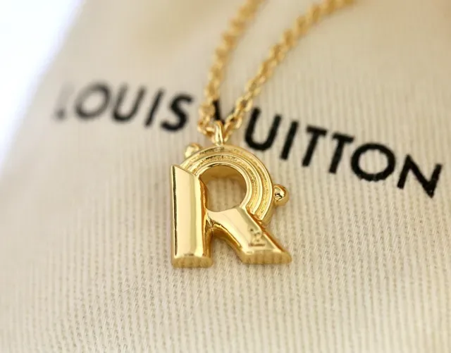 Louis Vuitton Sculptural Lowercase B Pendant Necklace 10