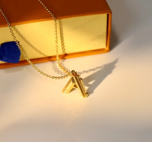 Louis Vuitton Sculptural Lowercase B Pendant Necklace 22