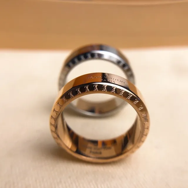 Louis Vuitton Signature Engraved Beveled Edge Rings 5