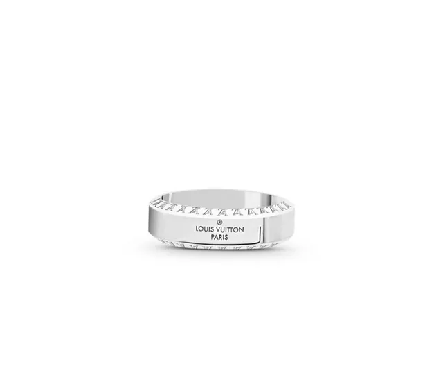 Louis Vuitton Signature Engraved Beveled Edge Rings 6