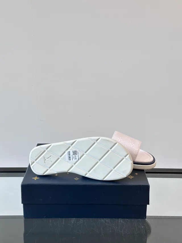 Louis Vuitton Slide Monogram Embossed Strap Slippers 2
