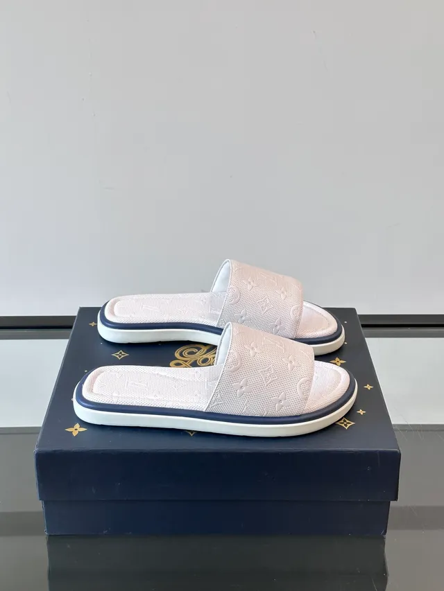 Louis Vuitton Slide Monogram Embossed Strap Slippers 4