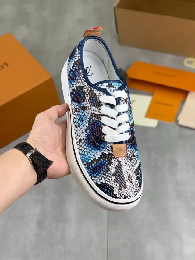 Louis Vuitton Snakeskin-Print Lifestyle Sneaker 1