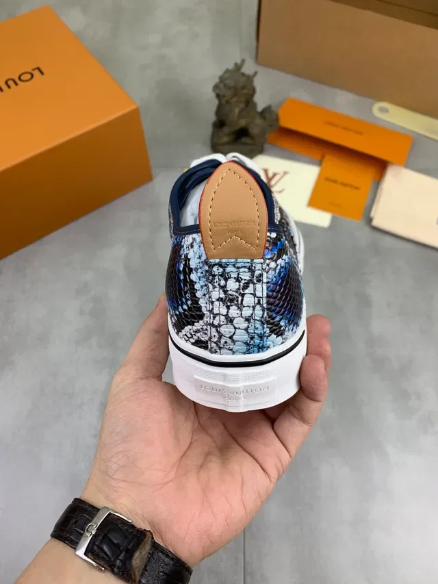 Louis Vuitton Snakeskin-Print Lifestyle Sneaker 3
