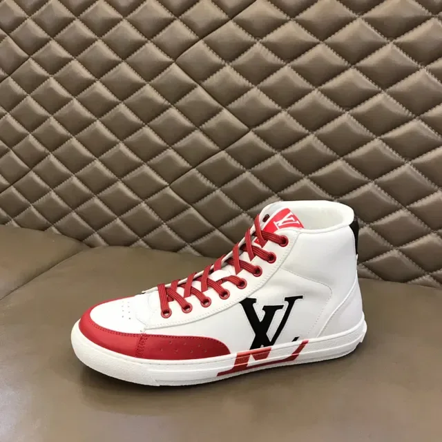 Louis Vuitton Trainer High White Red Black Lifestyle Sneakers 5