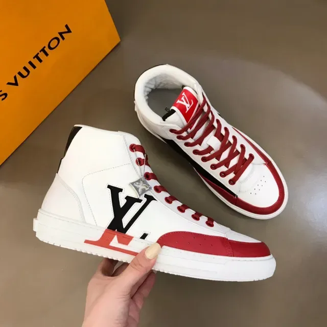 Louis Vuitton Trainer High White Red Black Lifestyle Sneakers 6
