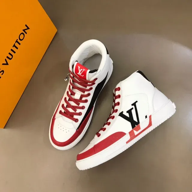 Louis Vuitton Trainer High White Red Black Lifestyle Sneakers 8