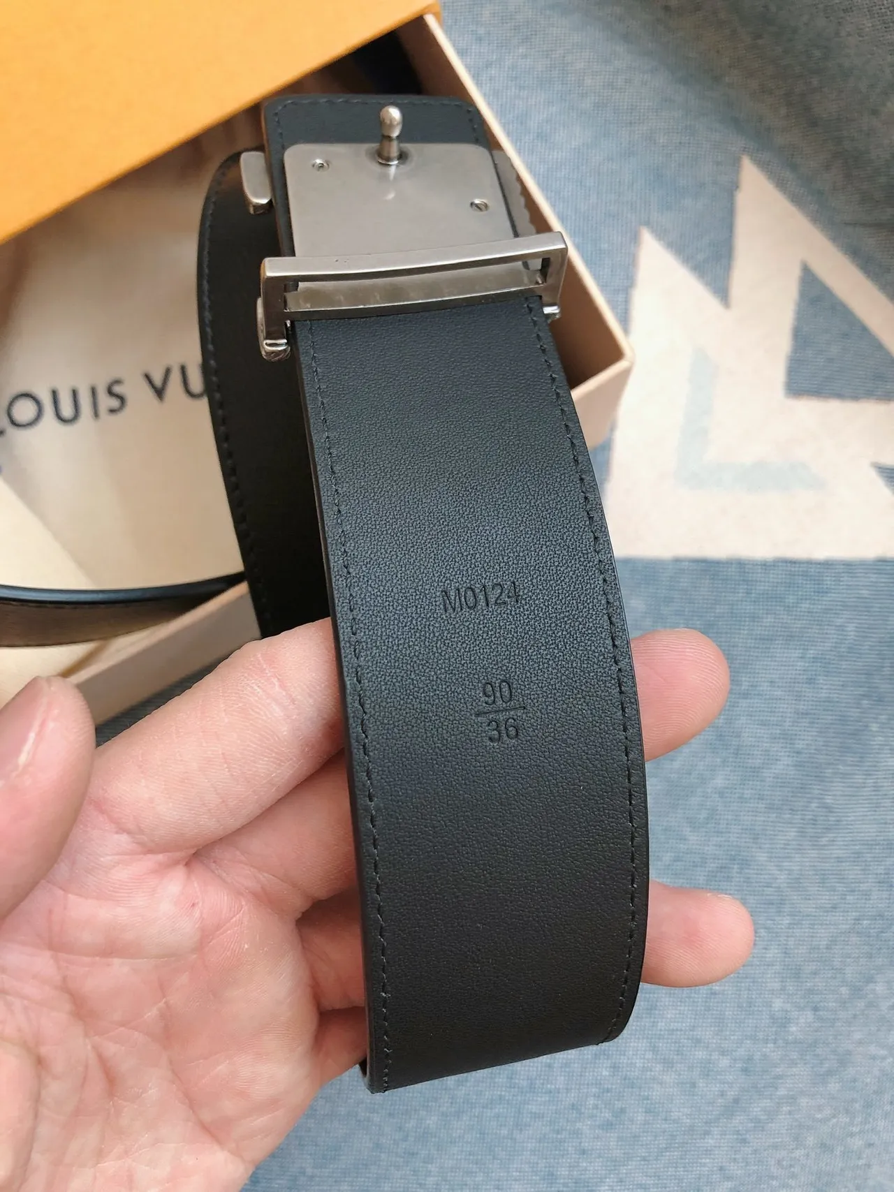 Louis Vuitton Twisted Rope LV Buckle Black Leather Belt 5