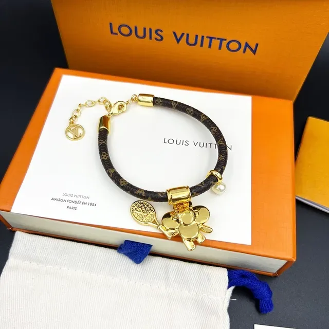 Louis Vuitton Vivienne On The Court Brown Monogram Leather Bracelet 4