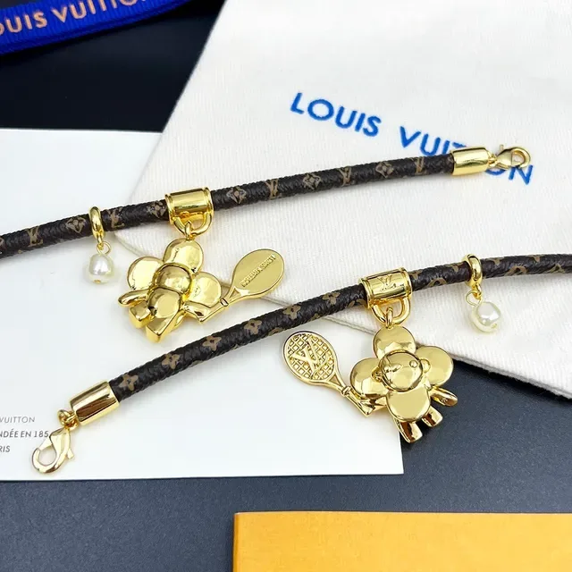 Louis Vuitton Vivienne On The Court Brown Monogram Leather Bracelet 5