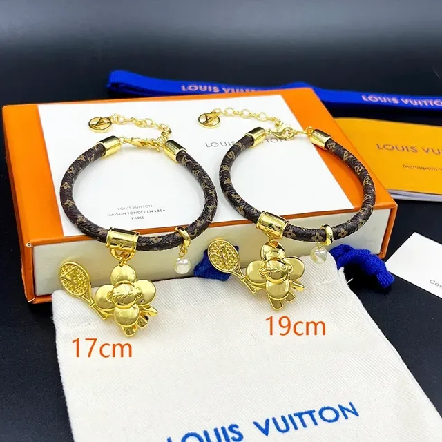 Louis Vuitton Vivienne On The Court Brown Monogram Leather Bracelet 6