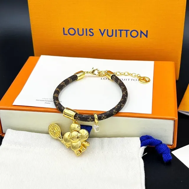 Louis Vuitton Vivienne On The Court Brown Monogram Leather Bracelet 8