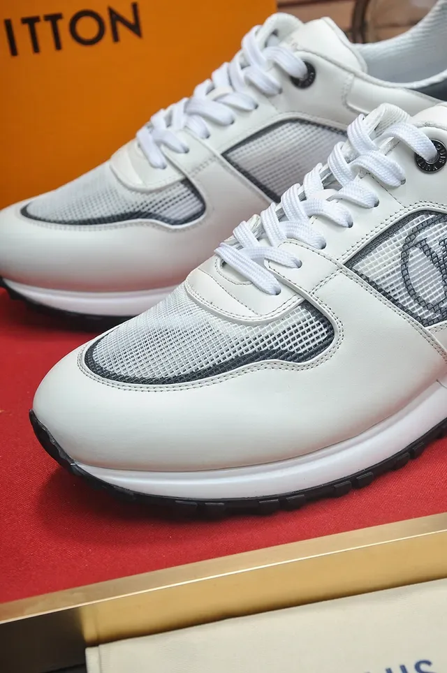 Louis Vuitton White Black Leather And Mesh Upper LV Monogram Panel Lifestyle Sneakers 8