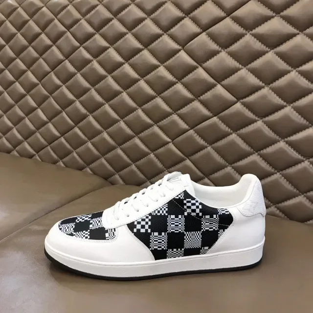 Louis Vuitton White Black Low-Top Checkerboard Side Panel Lifestyle Sneakers 5