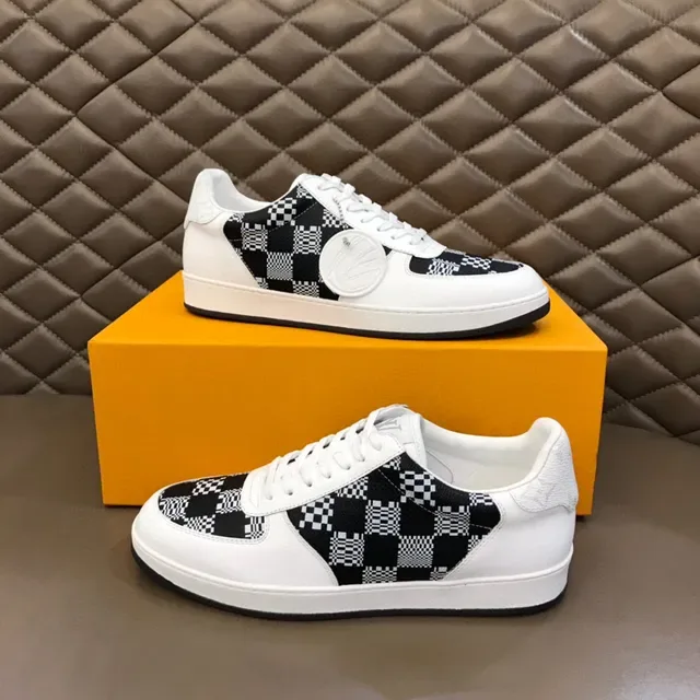 Louis Vuitton White Black Low-Top Checkerboard Side Panel Lifestyle Sneakers 8