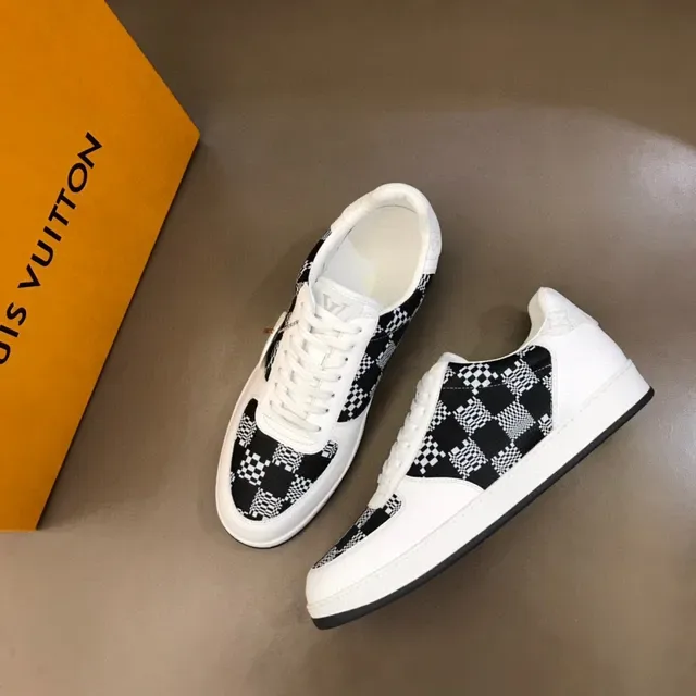 Louis Vuitton White Black Low-Top Checkerboard Side Panel Lifestyle Sneakers 9