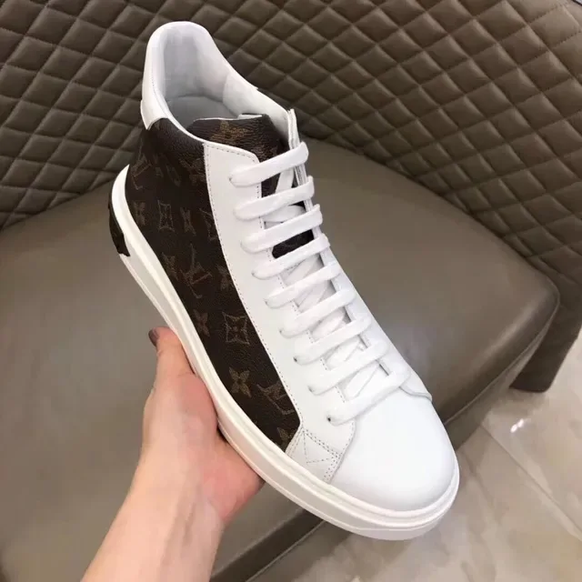 Louis Vuitton White Brown High-Top Monogram Canvas Lifestyle Sneakers 3