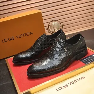 Louis Vuitton Woven Leather LV Monogram Cap-Toe Oxford Shoes