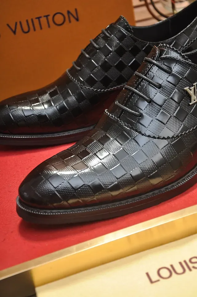 Louis Vuitton Couro Trançado LV Monograma Cap-Toe Oxford Sapatos 2