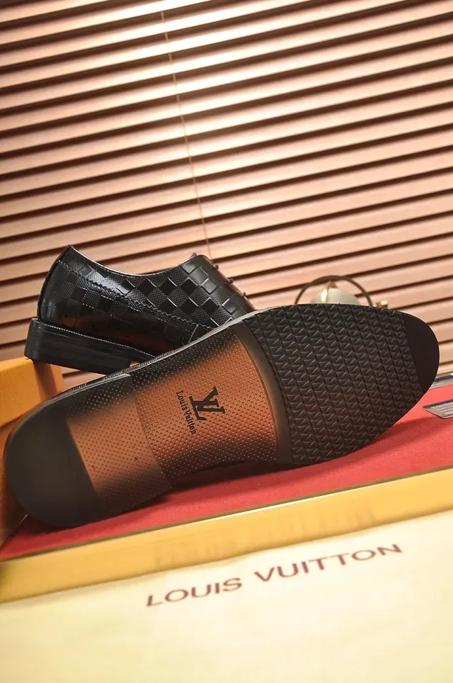 Louis Vuitton Couro Trançado LV Monograma Cap-Toe Oxford Sapatos 3