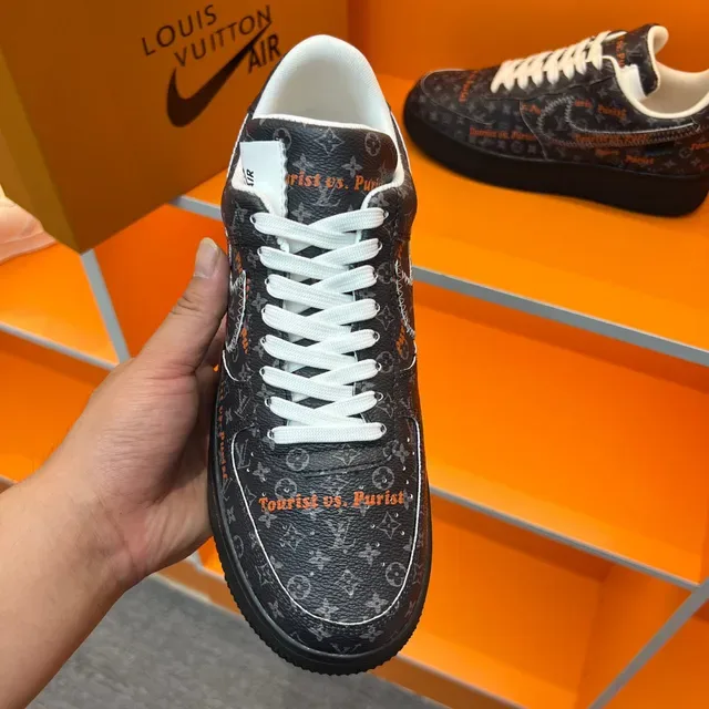 Louis Vuitton x Nike Air Force 1 Tourist vs. Purist Lifestyle Sneakers 4