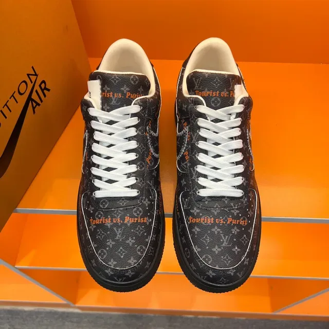 Louis Vuitton x Nike Air Force 1 Tourist vs. Purist Lifestyle Sneakers 9