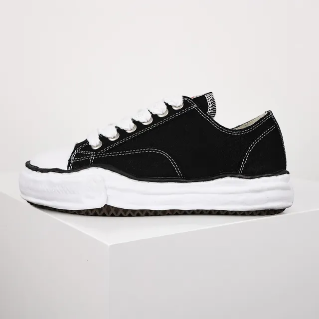 Maison Margiela Black White Deconstructed Layered Sole Lifestyle Sneakers 9