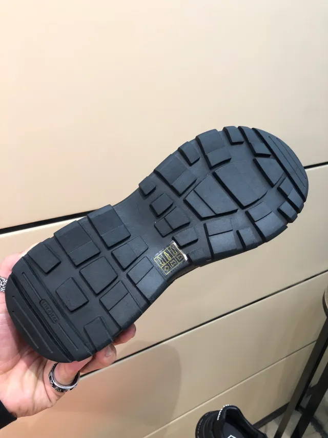 MERTRA Black Monochrome Sculpted Sole Chunky Sneakers 3