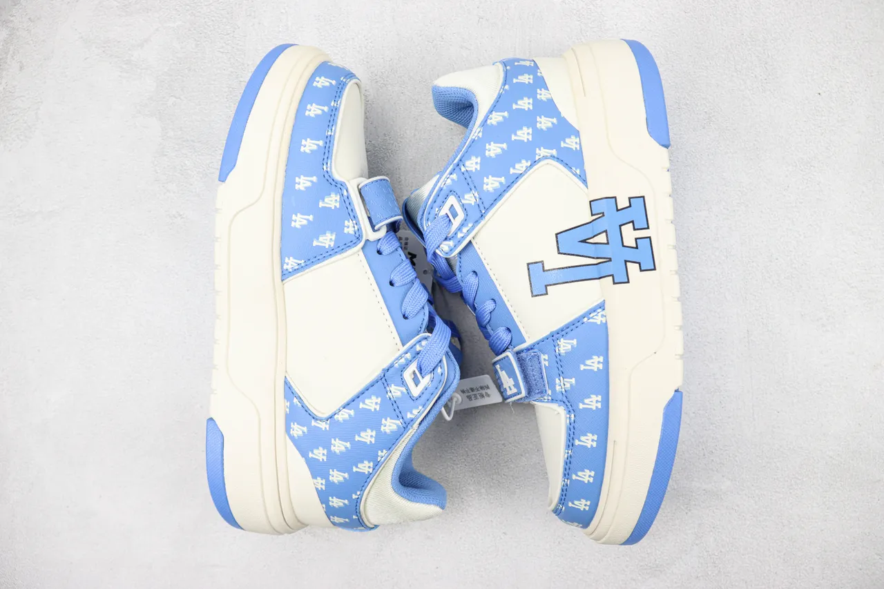 Mitchell & Ness Dodgers LA Logo Platform Lifestyle Sneakers 2