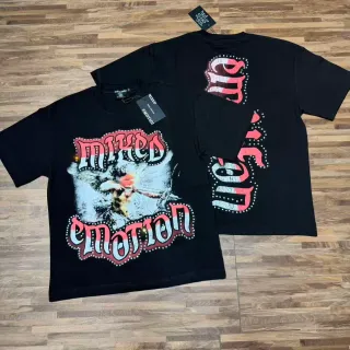 Camiseta oversized con estampado gráfico de emociones mixtas