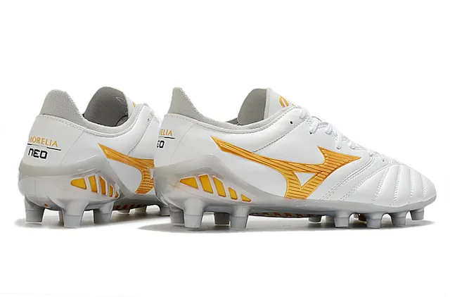 Mizuno أسود أحمر جلد مبطن علوي كاحل منخفض أرض صلبة أحذية كرة القدم 5