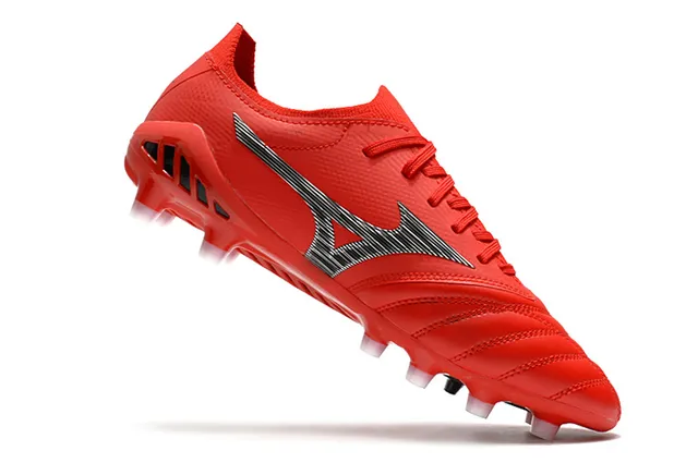Mizuno Morelia Neo Red Silver Firm-Ground Soccer Shoes 3