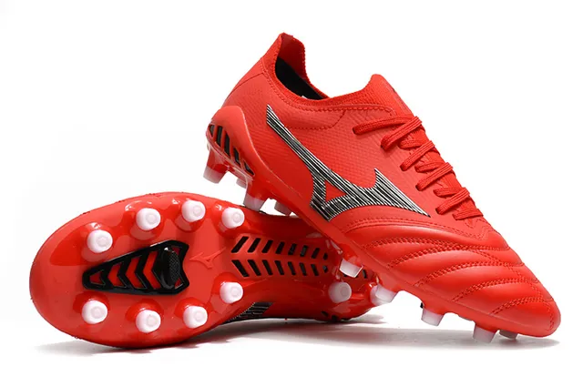 Mizuno Morelia Neo Red Silver Firm-Ground Soccer Shoes 5