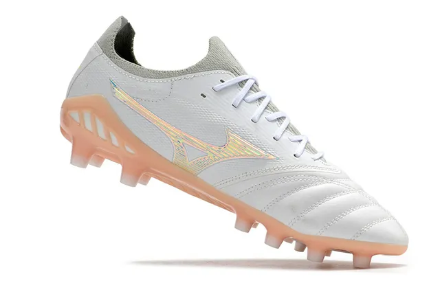 Mizuno Morelia Neo White Iridescent Wave Chaussures de football à crampons pour sol ferme 2