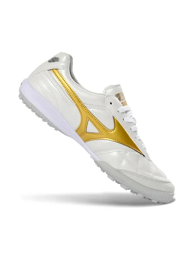 Mizuno Morelia Blanc et Or Turf Chaussures de Football 6