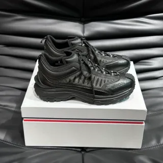 Moncler Black Hiking-Inspired Mesh-Paneled Chunky Sneakers