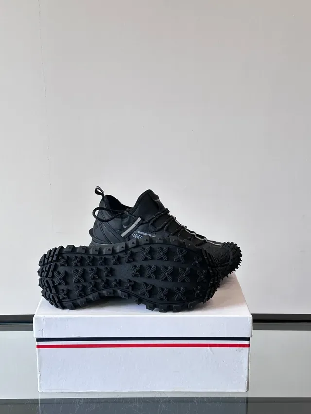 Moncler Black Rugged Lug-Sole High-Top Lifestyle Sneakers 2